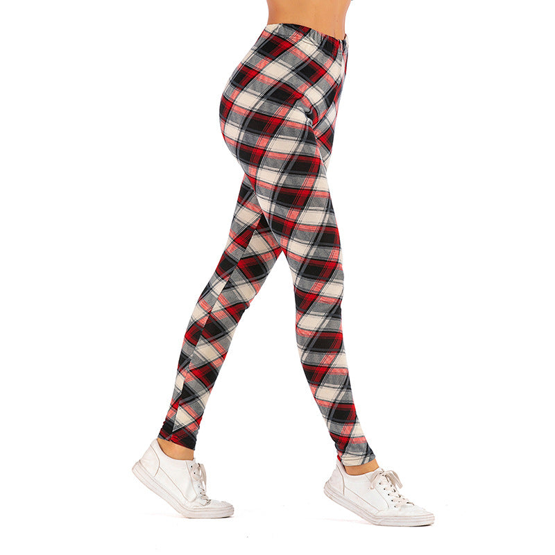 Printed Skinny Elastic Casual Pencil Pants