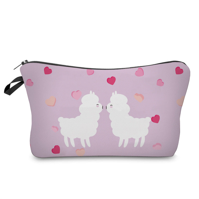 Digital Printing Alpaca Llama Cosmetic Bag Multi-Function Women's StorageBag