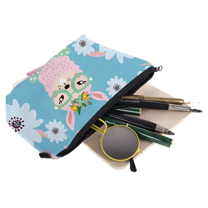 Digital Printing Alpaca Llama Cosmetic Bag Multi-Function Women's StorageBag
