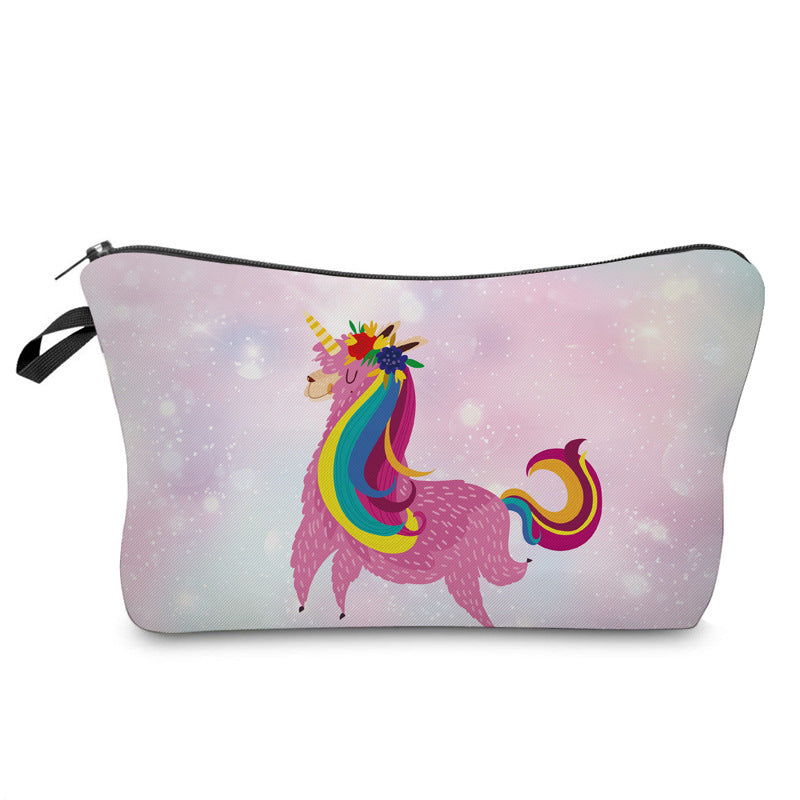 Digital Printing Alpaca Llama Cosmetic Bag Multi-Function Women's StorageBag