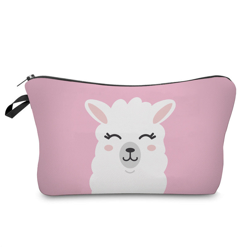 Digital Printing Alpaca Llama Cosmetic Bag Multi-Function Women's StorageBag