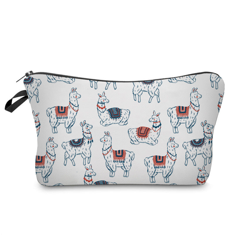 Digital Printing Alpaca Llama Cosmetic Bag Multi-Function Women's StorageBag