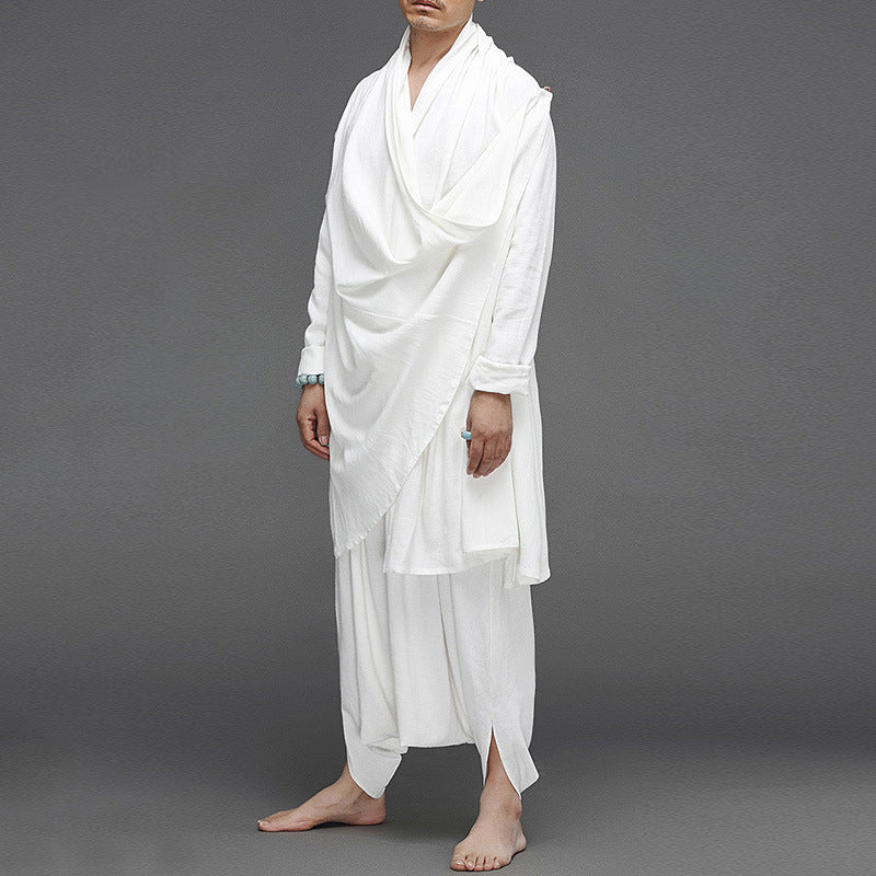 Set Of Loose Ethnic Linen Long Cloak