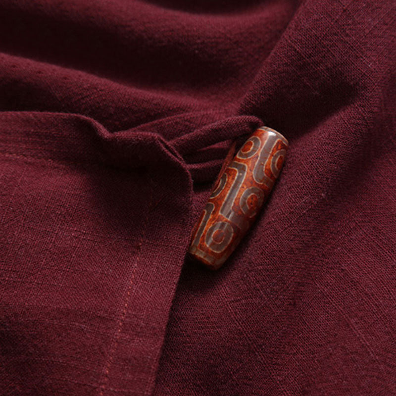 Set Of Loose Ethnic Linen Long Cloak