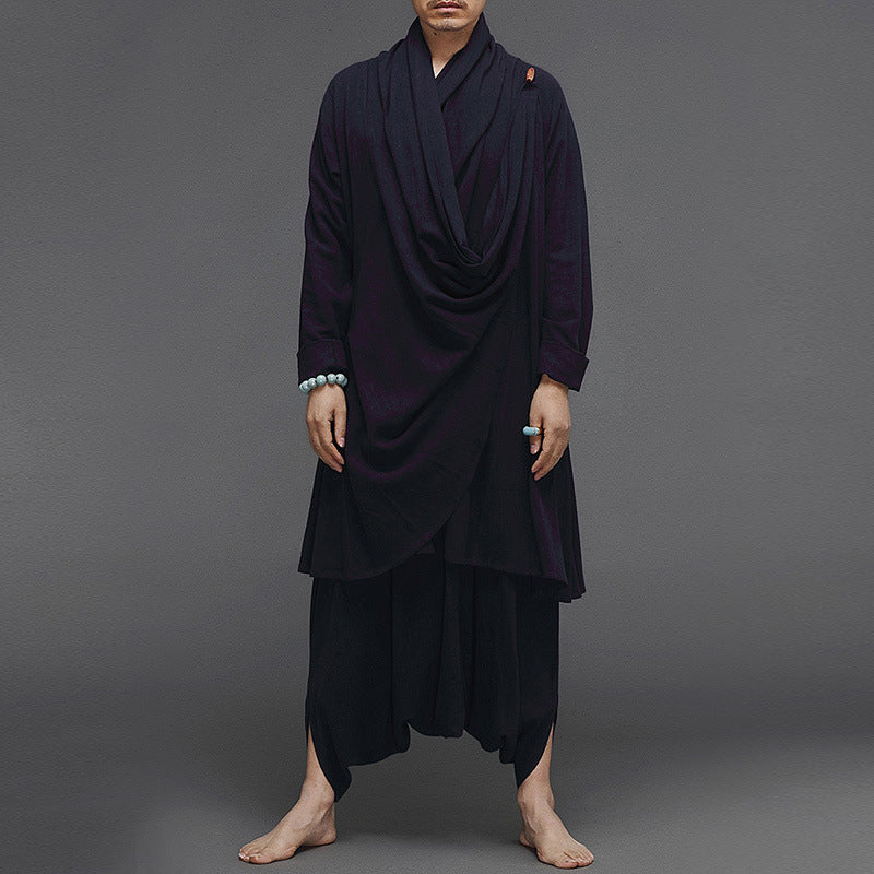 Set Of Loose Ethnic Linen Long Cloak