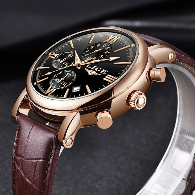 Men's Quartz Multi-function Waterproof Watch