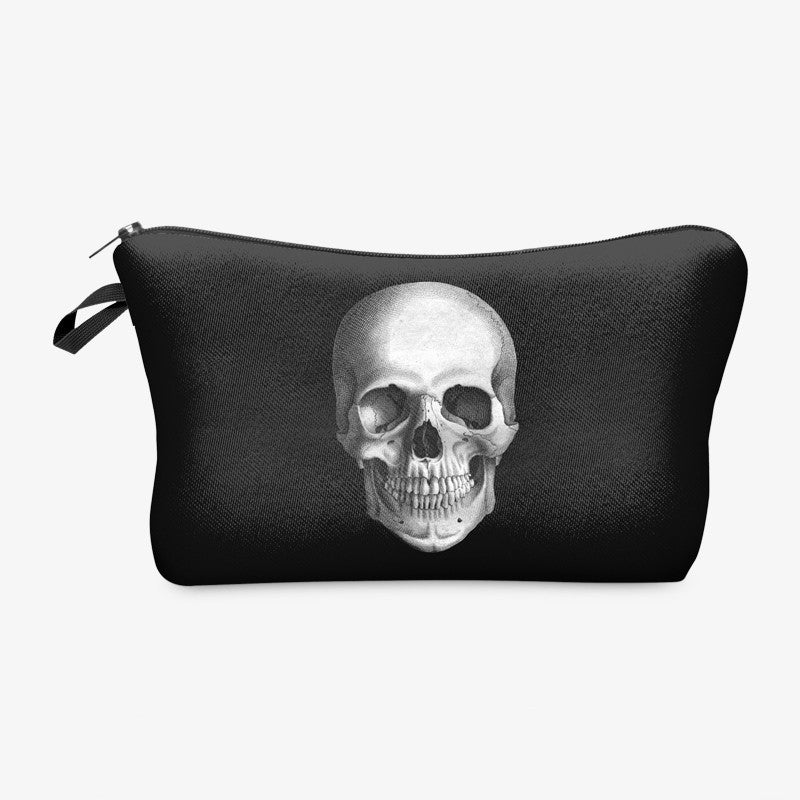Digital Printing Skull Polyester Cosmetic Bag