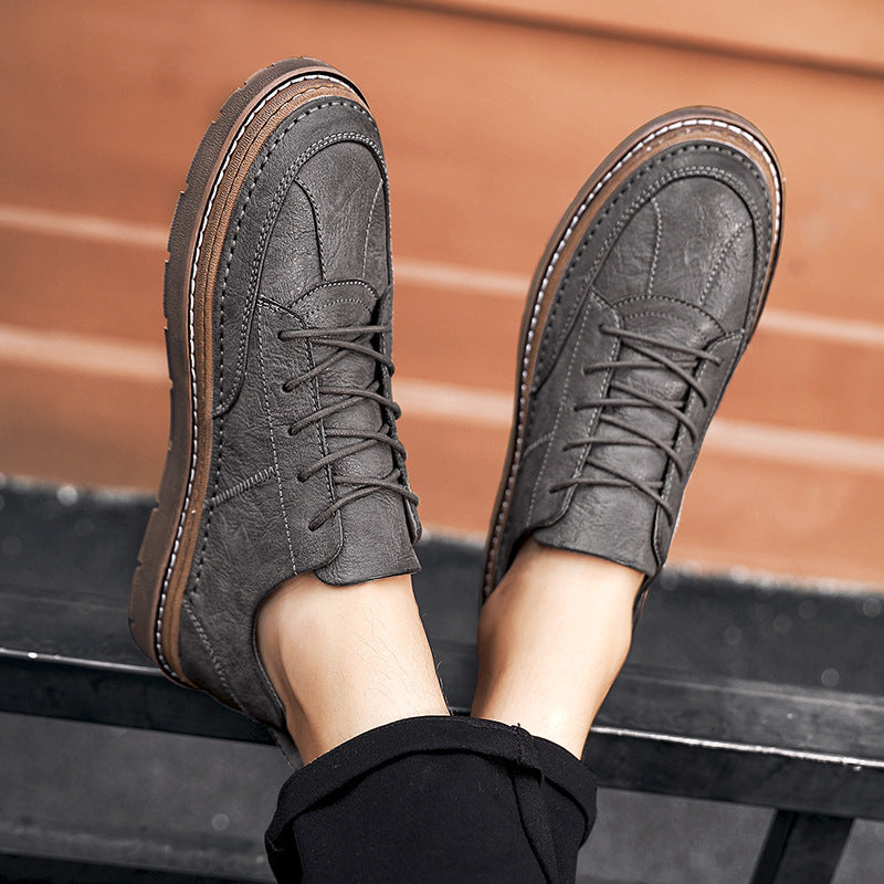 Men's Retro Fashion British Casual Leather Shoes