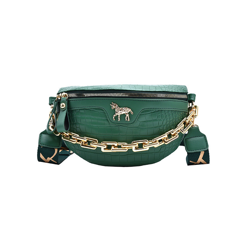 Fashion Crocodile Pattern Shoulder Bag Chain Small Bag