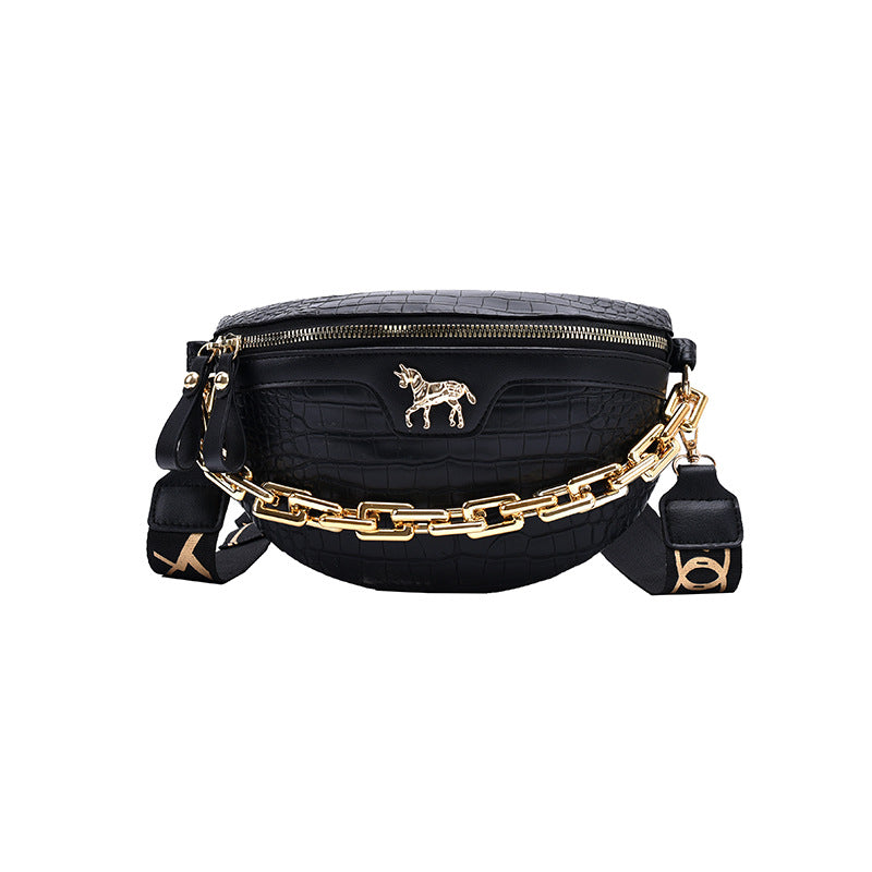 Fashion Crocodile Pattern Shoulder Bag Chain Small Bag