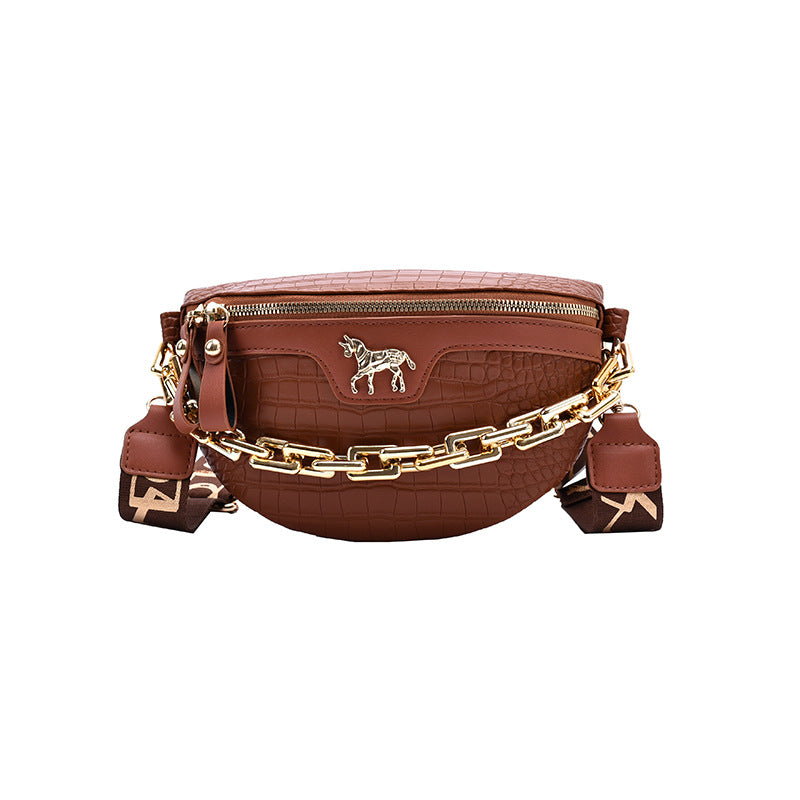 Fashion Crocodile Pattern Shoulder Bag Chain Small Bag
