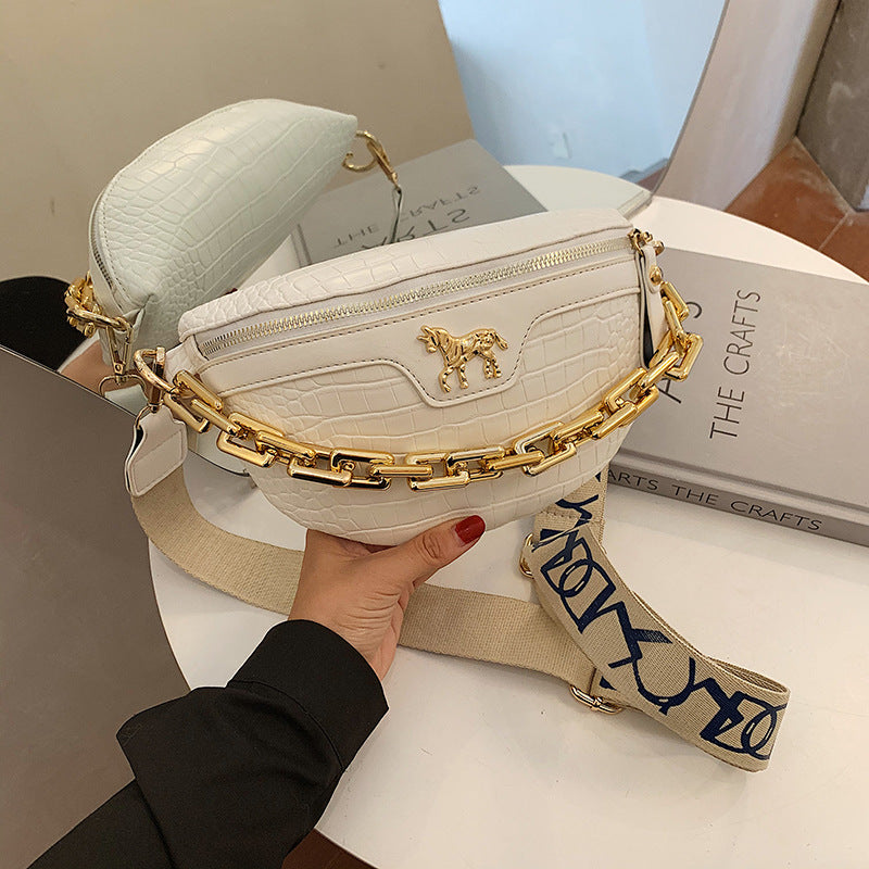 Fashion Crocodile Pattern Shoulder Bag Chain Small Bag