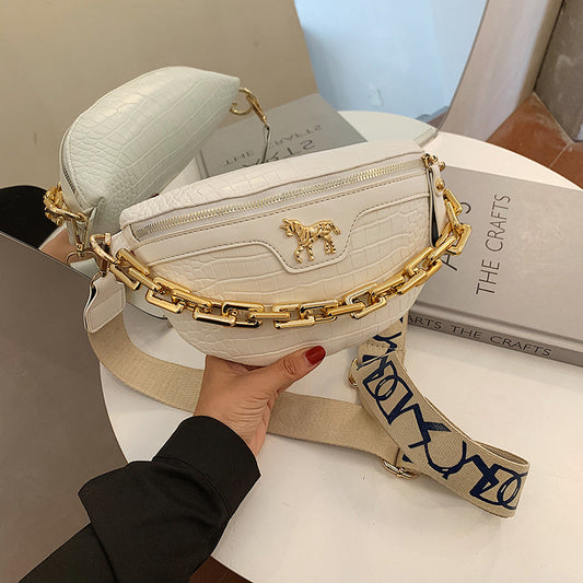 Fashion Crocodile Pattern Shoulder Bag Chain Small Bag
