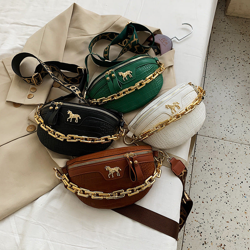 Fashion Crocodile Pattern Shoulder Bag Chain Small Bag