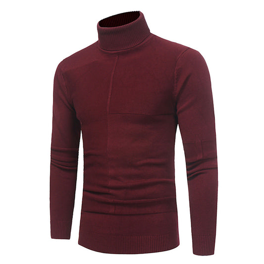 Sweater med høj hals, nederdel og smal pasform