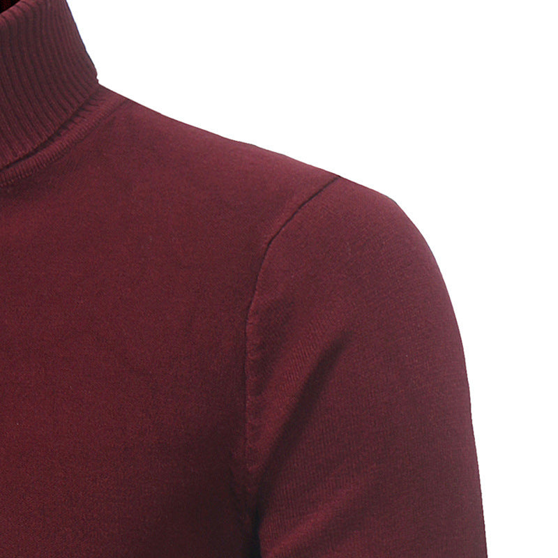High Lapel Sweater Bottoming Shirt Slim Fit