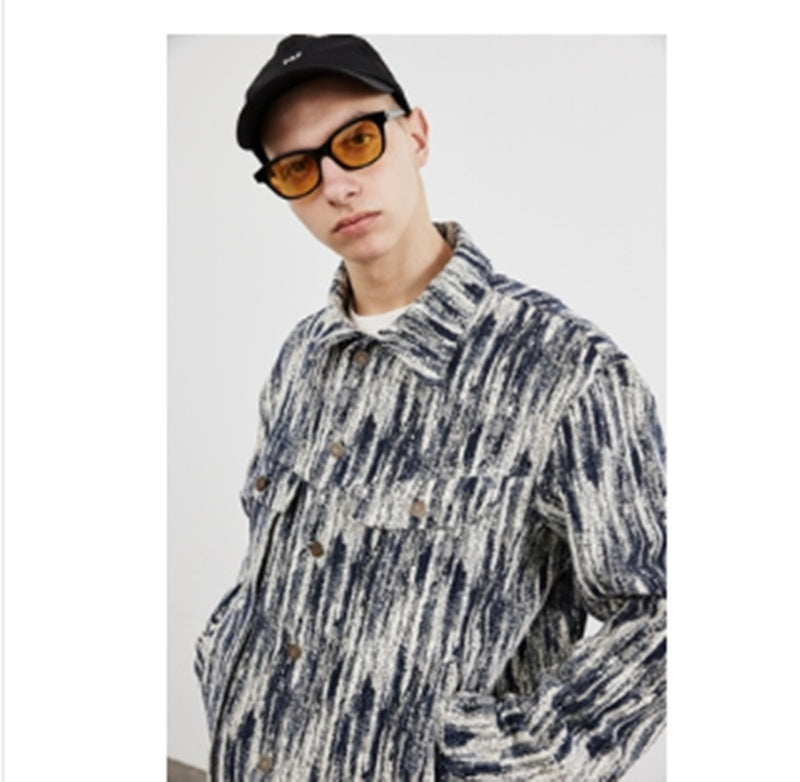 Loose Trendy Snowflake Washed Denim Jacket