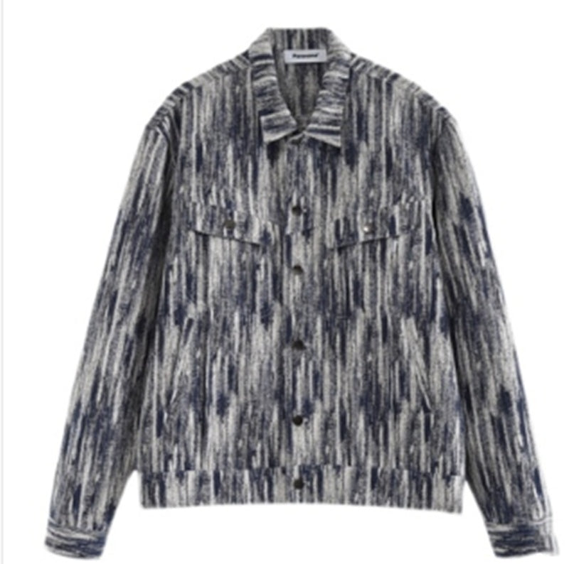 Loose Trendy Snowflake Washed Denim Jacket