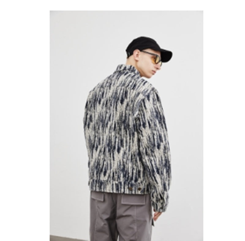 Loose Trendy Snowflake Washed Denim Jacket