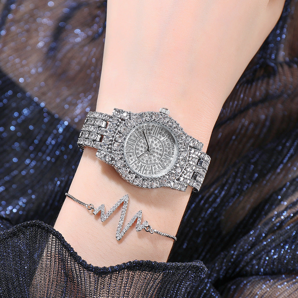 Full Rhinestone Starry Bracelet Waterproof Quartz Watch