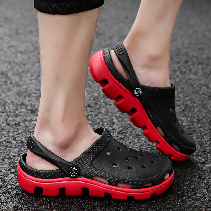 Hole Shoes Casual Sandals Female Baotou Slippers Beach Shoes