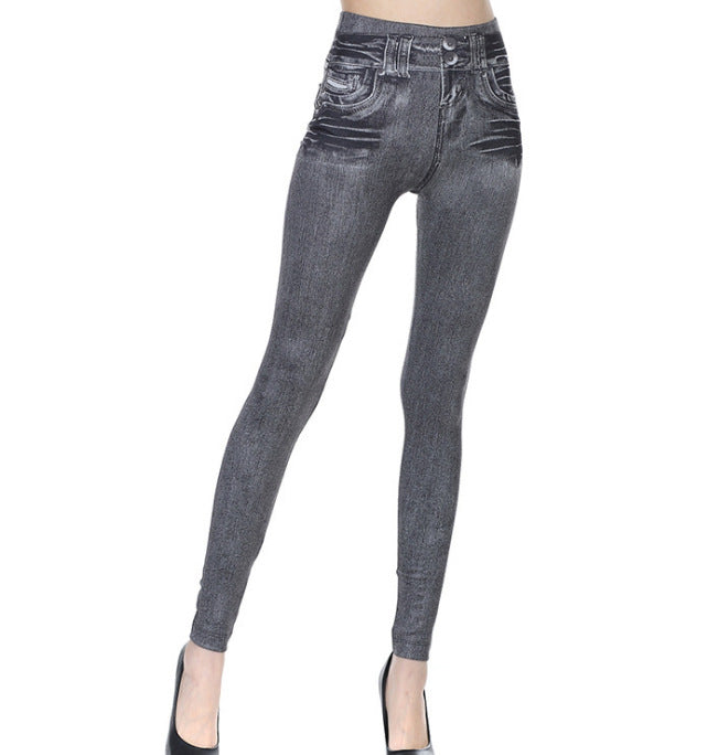 Dame tynd denim-korset med rigtige lommer
