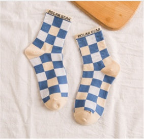 Women's Tall Polar Bear Cartoon Cotton Stockings