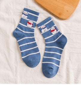 Women's Tall Polar Bear Cartoon Cotton Stockings