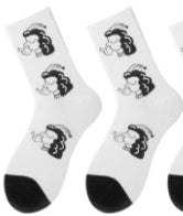 Black Socks Female Korean Cute Cartoon Socks