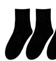 Black Socks Female Korean Cute Cartoon Socks