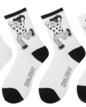 Black Socks Female Korean Cute Cartoon Socks