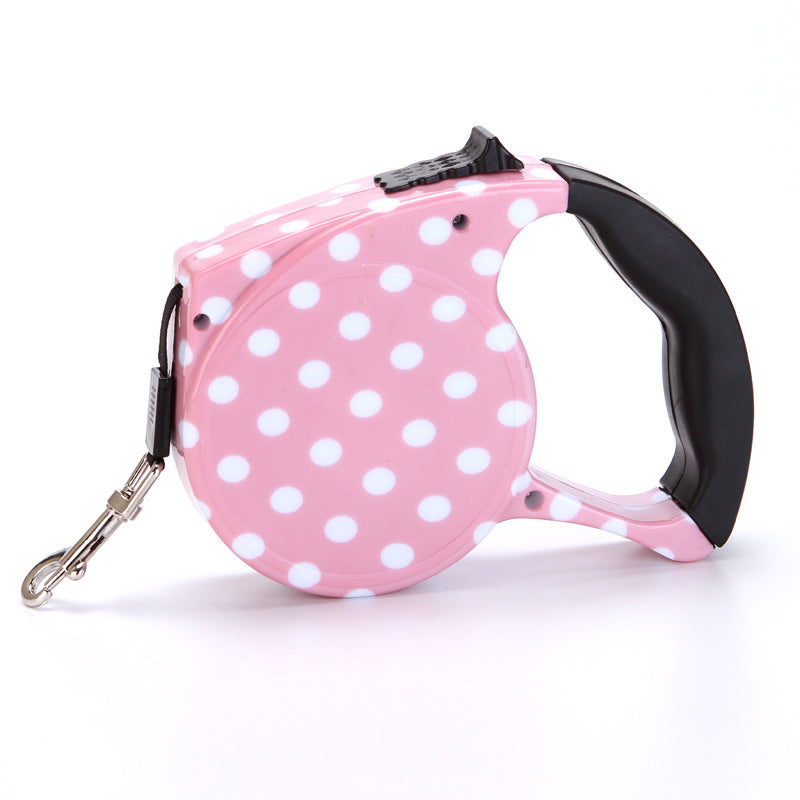 Automatic Cute Dog Walker Traction Rope Flat Rope Traction Device Dog Rope Multicolor