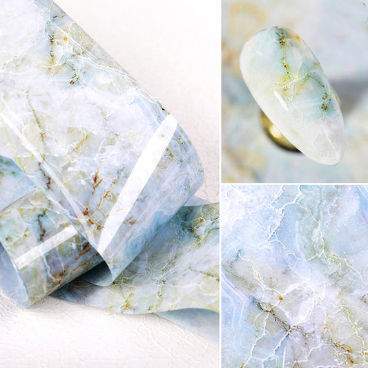 Blooming Marble Nail Transfer Paper Star Sticker