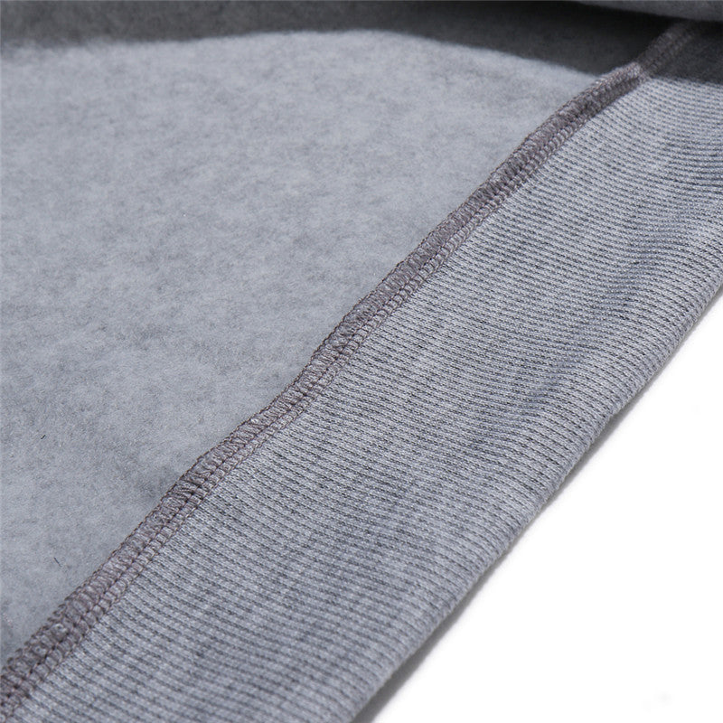 Slim Fit Zipper Embellished Hoodie Men's Pullover Sweater