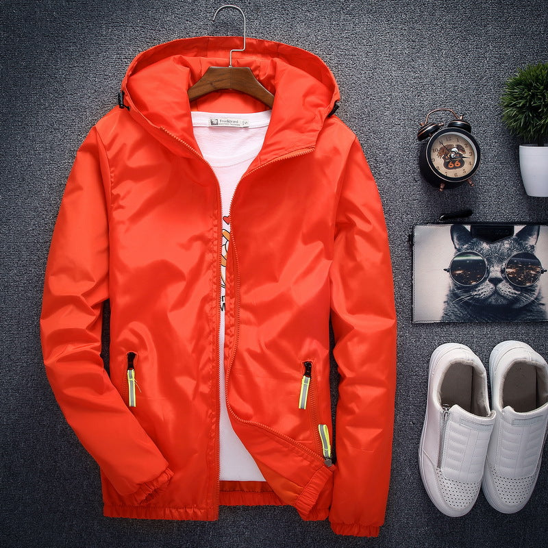 Fashion Solid Color Men's Thin Jacket