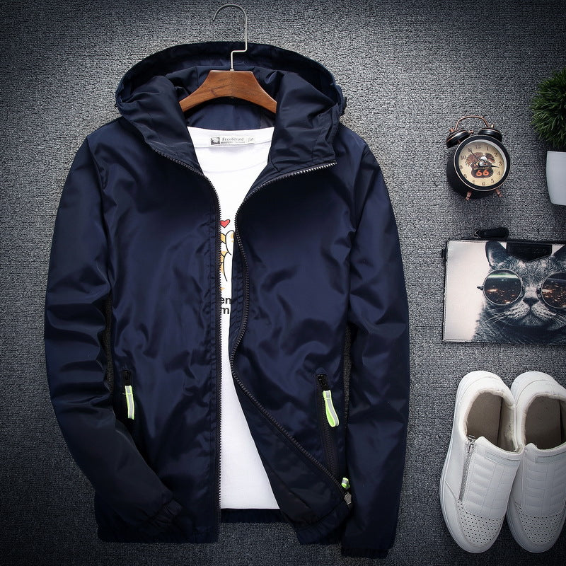 Fashion Solid Color Men's Thin Jacket