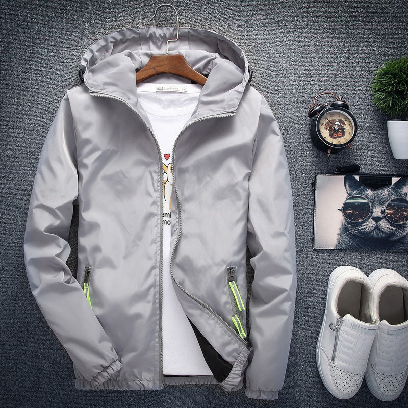 Fashion Solid Color Men's Thin Jacket