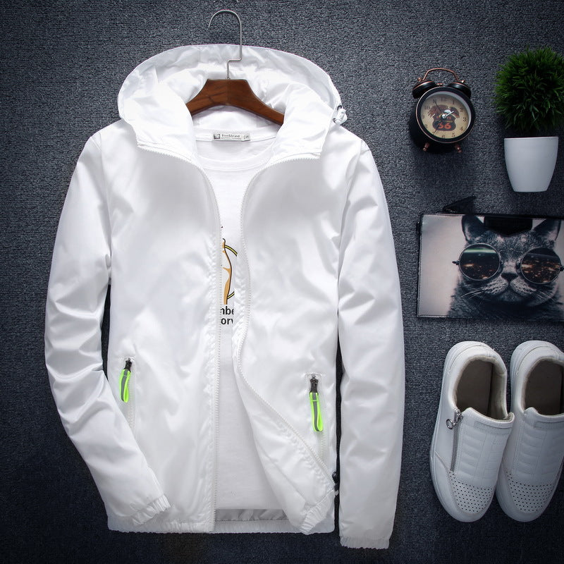 Fashion Solid Color Men's Thin Jacket