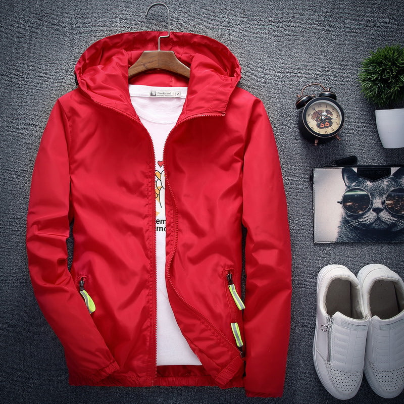 Fashion Solid Color Men's Thin Jacket