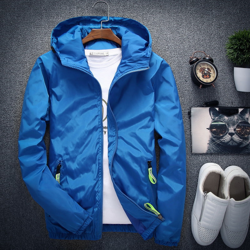 Fashion Solid Color Men's Thin Jacket