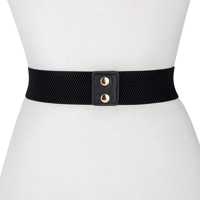 Patchwork Metal Pu Leather Belt