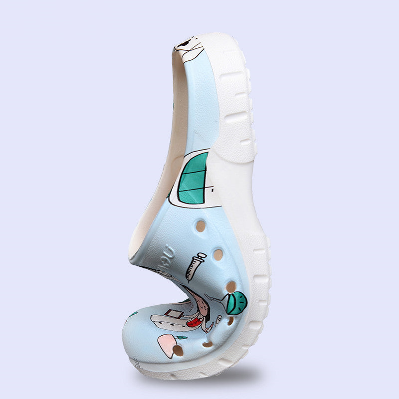 Operating Room Slippers Women Soft Sole Toe Cap Shoes