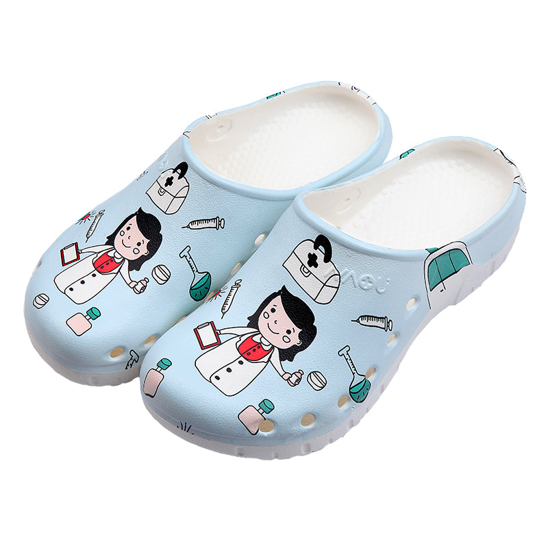 Operating Room Slippers Women Soft Sole Toe Cap Shoes