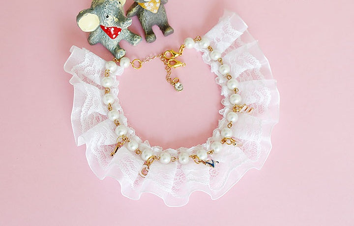 Pet Dog Cat Pearl Necklace Accessory Pendant