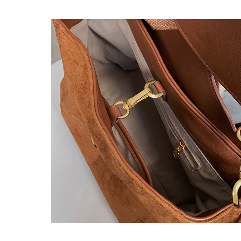 Borse A Tracolla Con Patta In Pelle PU nabuk Per Donna Borsa A Tracolla