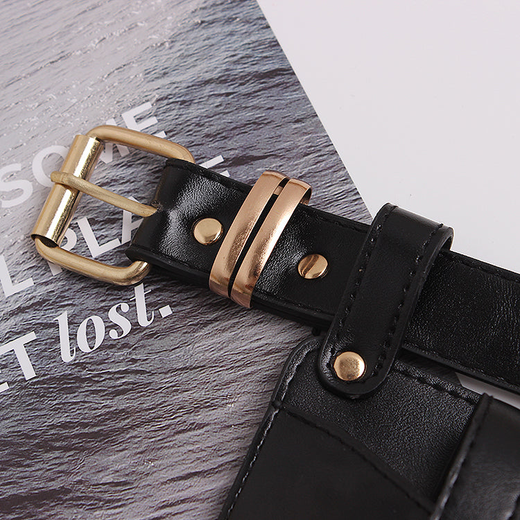 Waist Bag Female Simulation Leather Belt Decorative Skirt Fashion