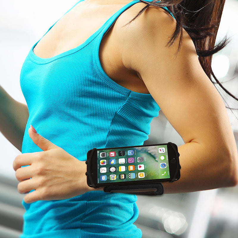 Degrees Adjustable Silicone Phone Holder Case Outdoor Sports Arm Band Strap Rotatable Running Armband