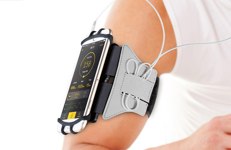Degrees Adjustable Silicone Phone Holder Case Outdoor Sports Arm Band Strap Rotatable Running Armband