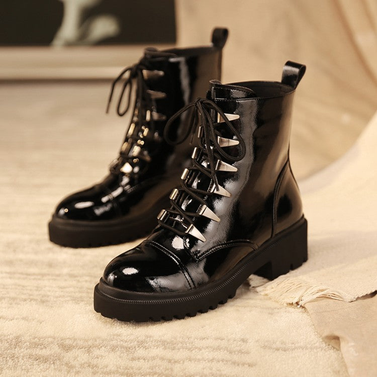 Women's Shoes Autumn And Winter Retro Round Toe Martin Boots
