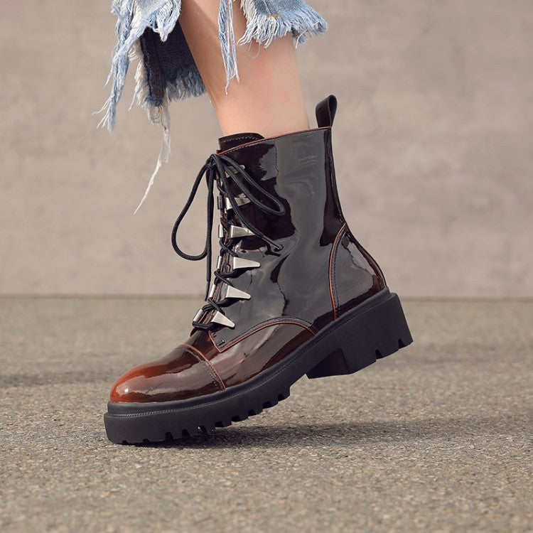 Women's Shoes Autumn And Winter Retro Round Toe Martin Boots